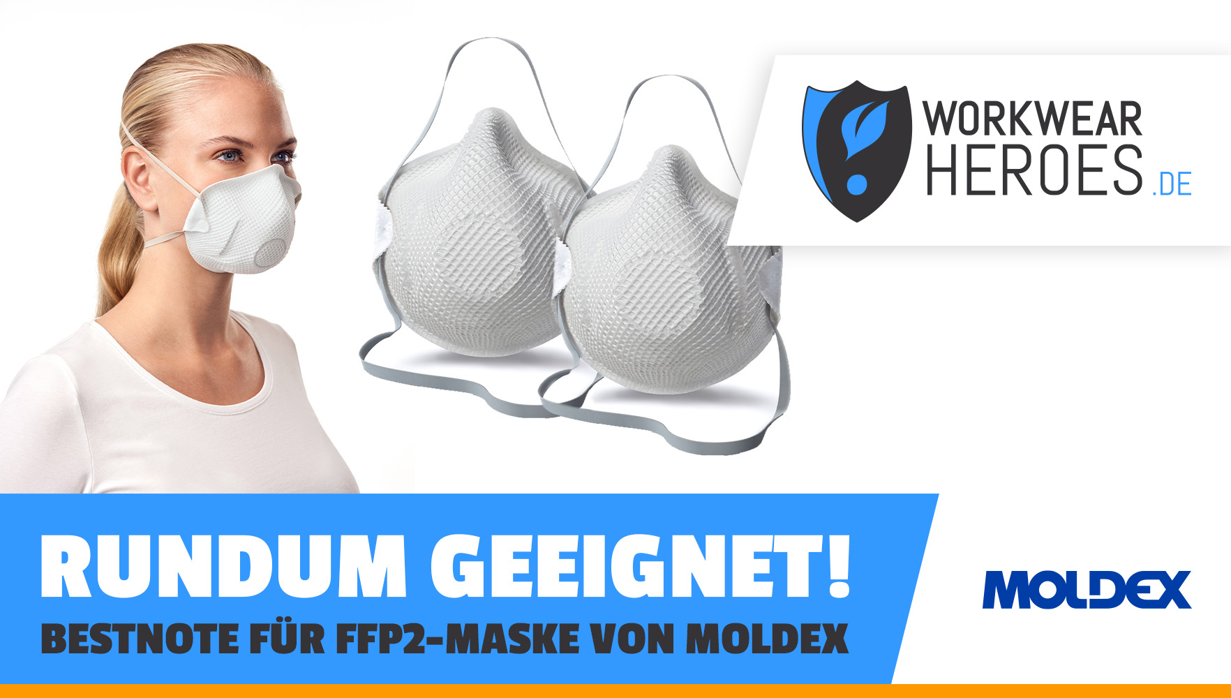 Eine Frau mit FFP2-Maske von MOLDEX