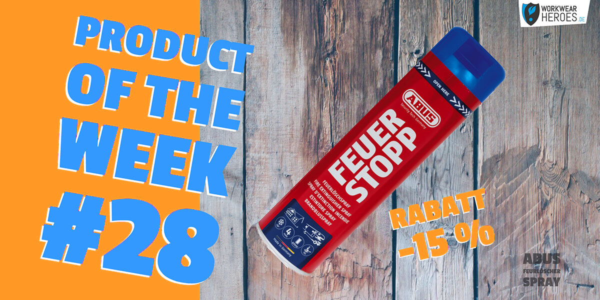 Produkt der Woche: ABUS Feuerstopp Feuerlöschdose in roter Sprühdose - 15% Rabatt