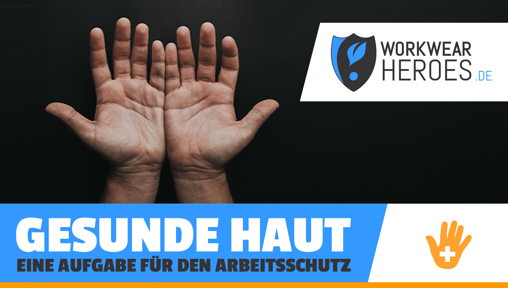 Zwei geöffnete Hände mit den gut gepflegten Handflächen nach oben.